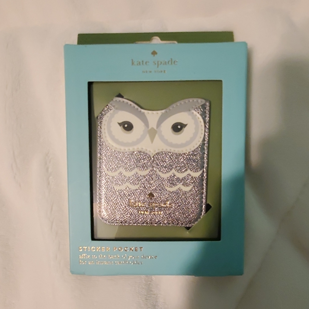 Kate Spade owl sticker pocket